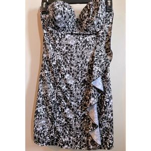 Faux wrap mini dress